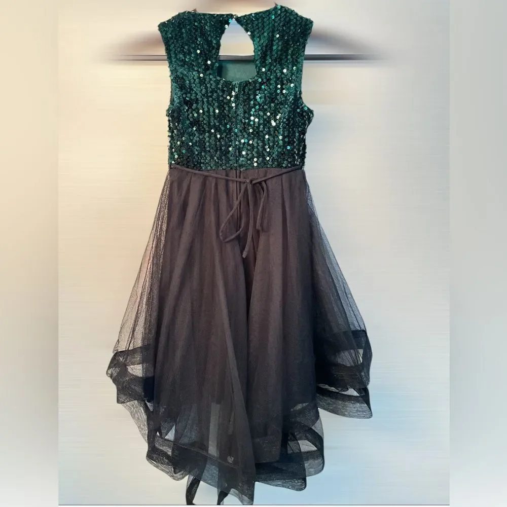 Speechless Kids Green Sequin Dress